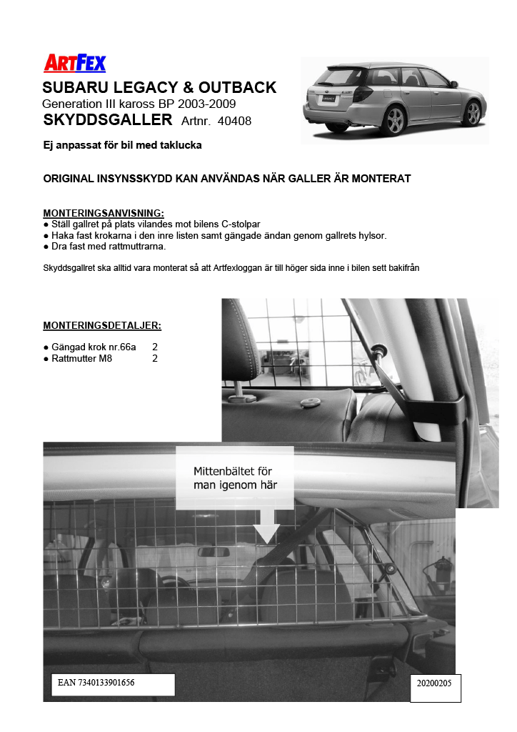 40408 Subaru Legacy Outback gen III 03-09 Sg10241024_1